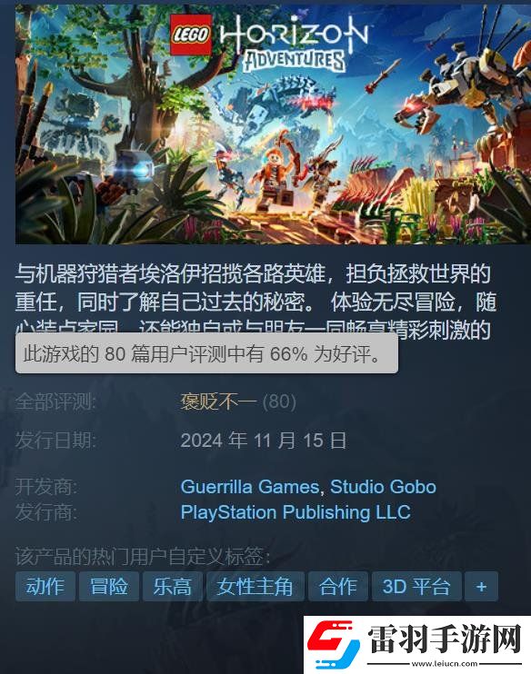乐高地平线Steam褒贬不一网友