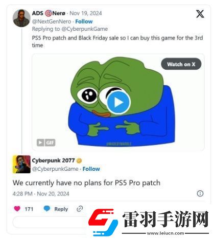 CDPR没有计划推出赛博朋克2077PS5