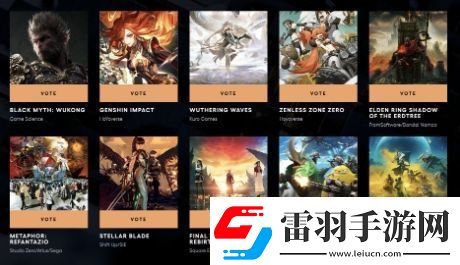 TGA玩家之声第二轮投票开启黑神话晋级