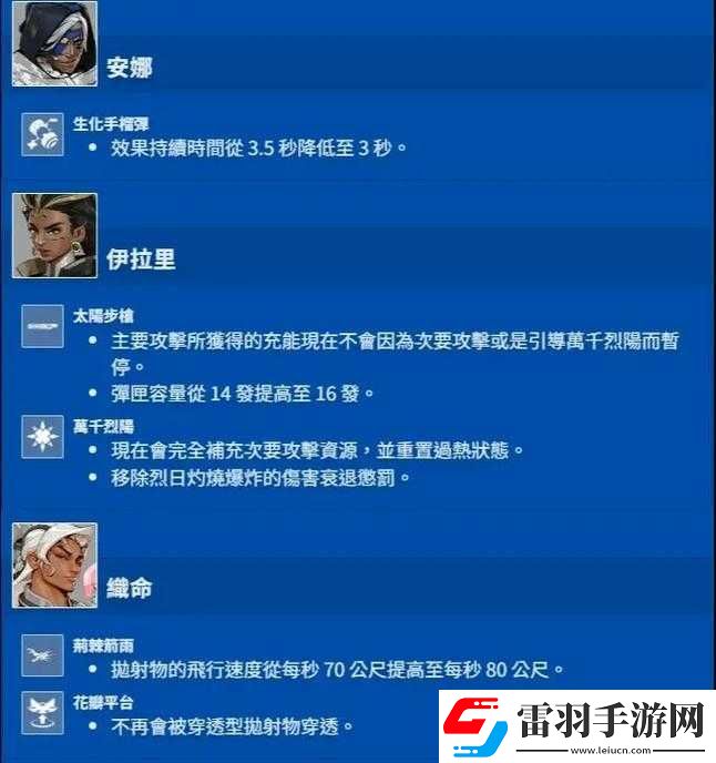 守望先锋7月27日补丁