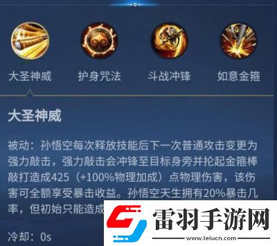 王者荣耀孙悟空护身咒持续时间