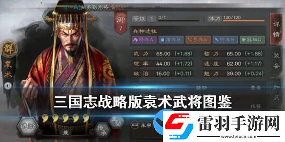 三国志战略版袁术武将图鉴