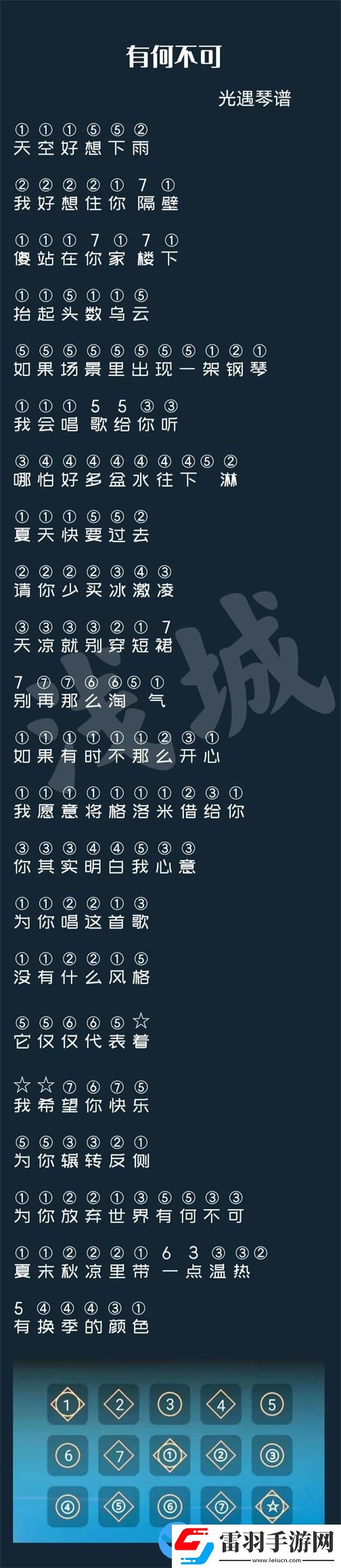 第五人格钢琴谱数字版