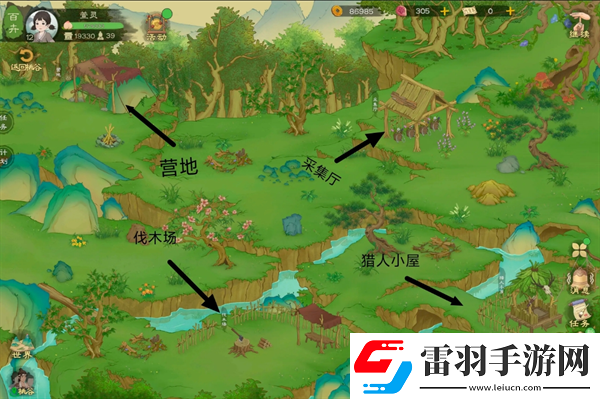桃源记2地图资源点位及商人在哪