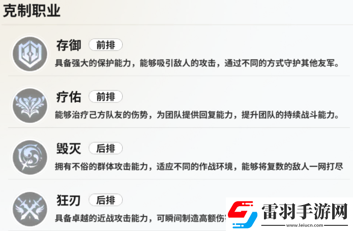 时隙之旅职业有什么特性