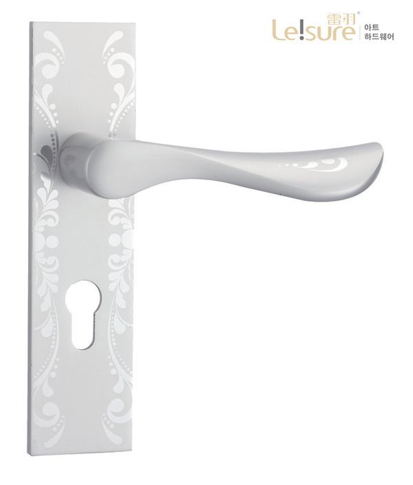 韩版欧式20-瓷白-太空铝执手门锁