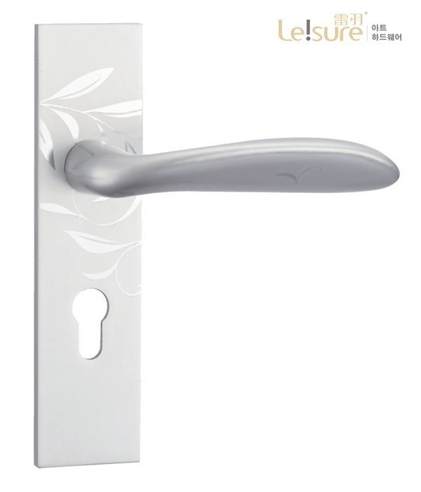 韩版欧式15-瓷白-太空铝执手门锁