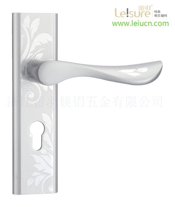 韩版欧式54-瓷白-苹果铝连体式室内执手门锁