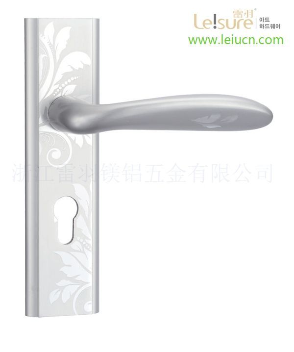 韩版欧式55-瓷白-苹果铝连体式室内执手门锁
